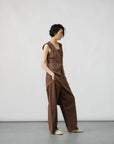 Asymmetry Linen Vest