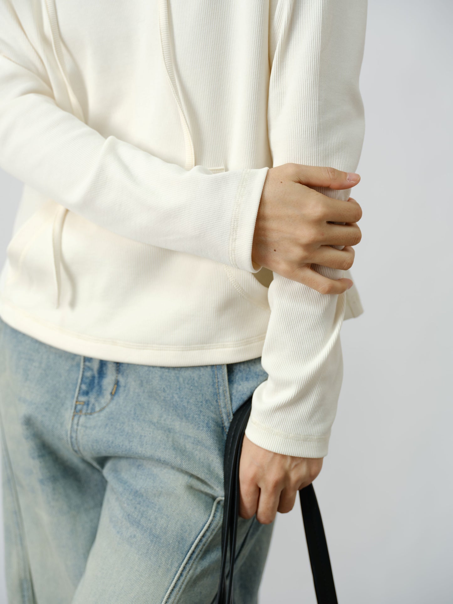 SoftEdge Ribbed Hoodie