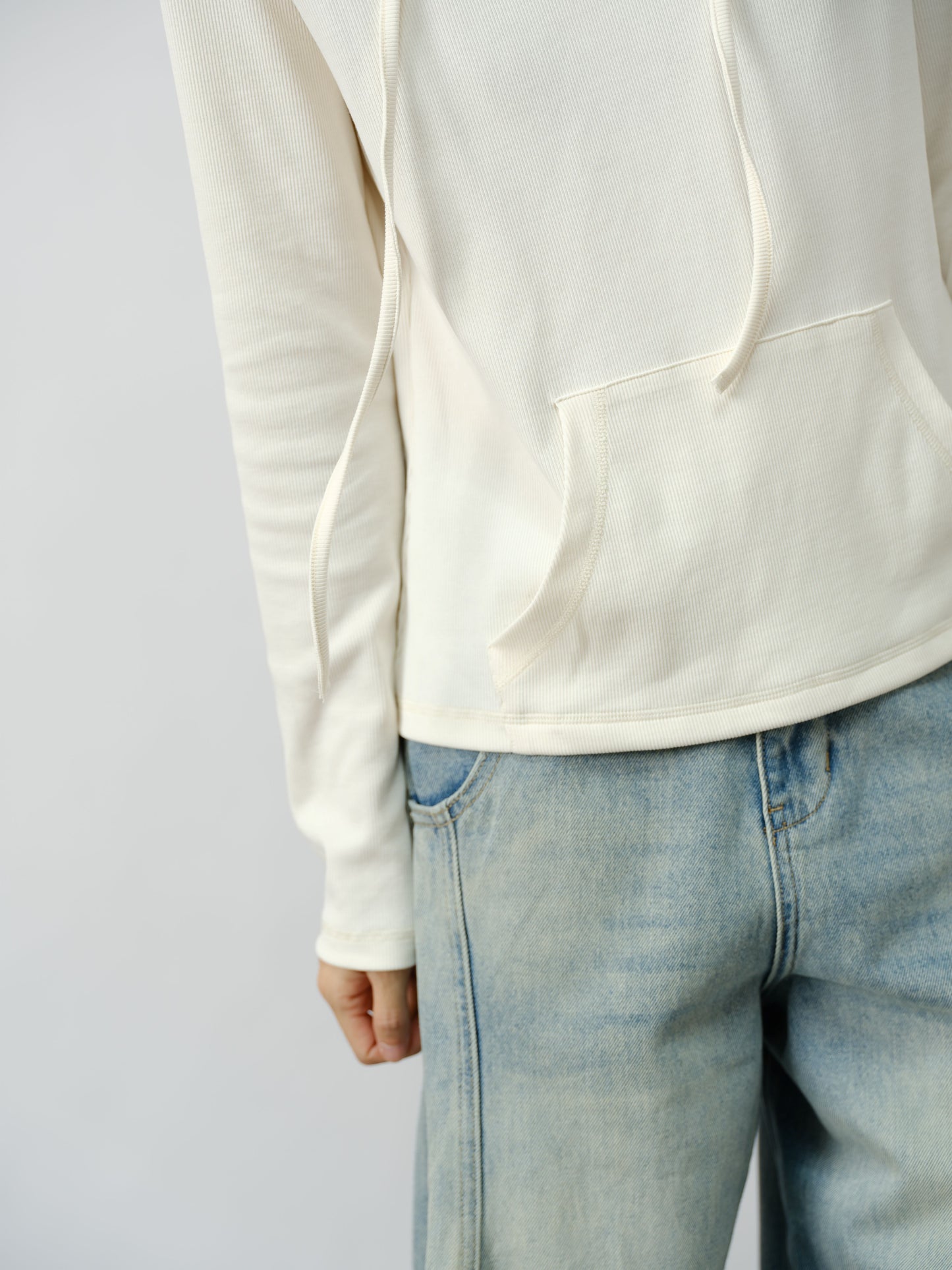 SoftEdge Ribbed Hoodie