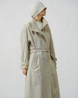 Wrinkle Texture Trench Coat