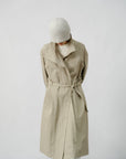 Wrinkle Texture Trench Coat