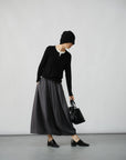 Luxe Bloom Wool Skirt
