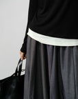 Luxe Bloom Wool Skirt