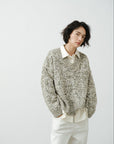 Marl Knit V Sweater