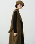 Modern Wool-Blend Long Vest