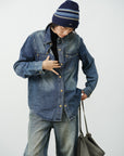 Relaxed Vintage Denim Shacket