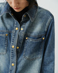 Relaxed Vintage Denim Shacket