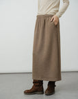 Relaxed Knit A-Line Skirt