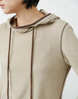 Contrast Stitch Hooded Top