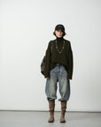 Relaxed Turtleneck Knit Sweater
