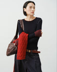 Contrast Cuff Knit Top
