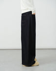 Full Elastic Waist Wide-Leg Jeans