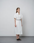 Short-Sleeve Collared Dress