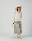 Lightweight Ditsy Print Skirt