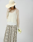 Lightweight Ditsy Print Skirt