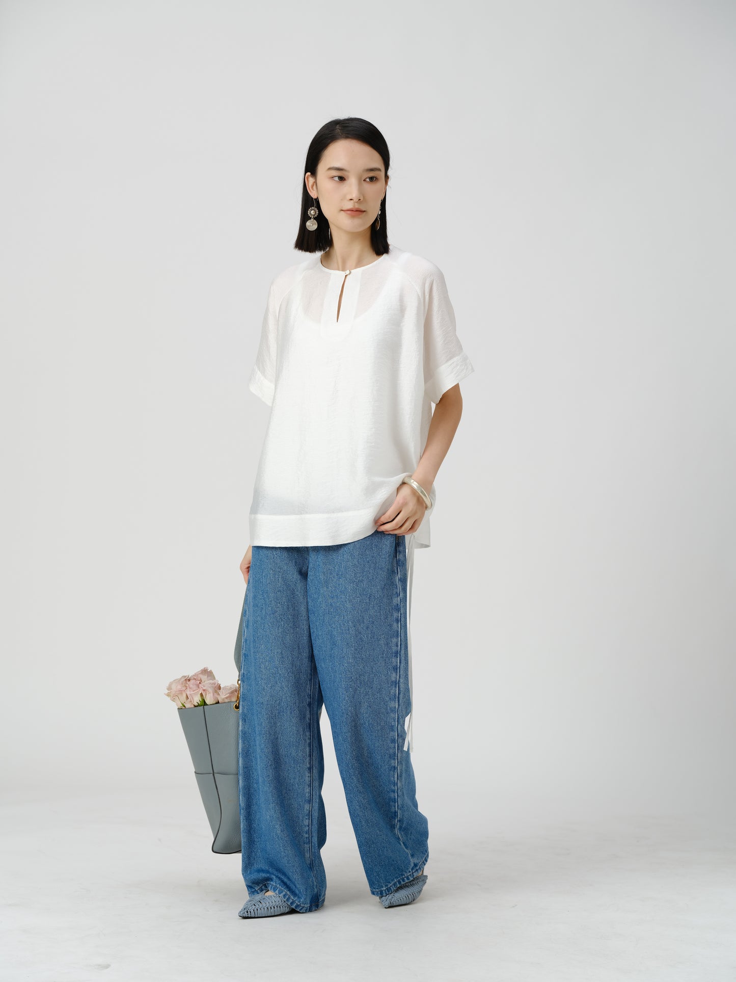 Jacquard Shine Relaxed Shirt
