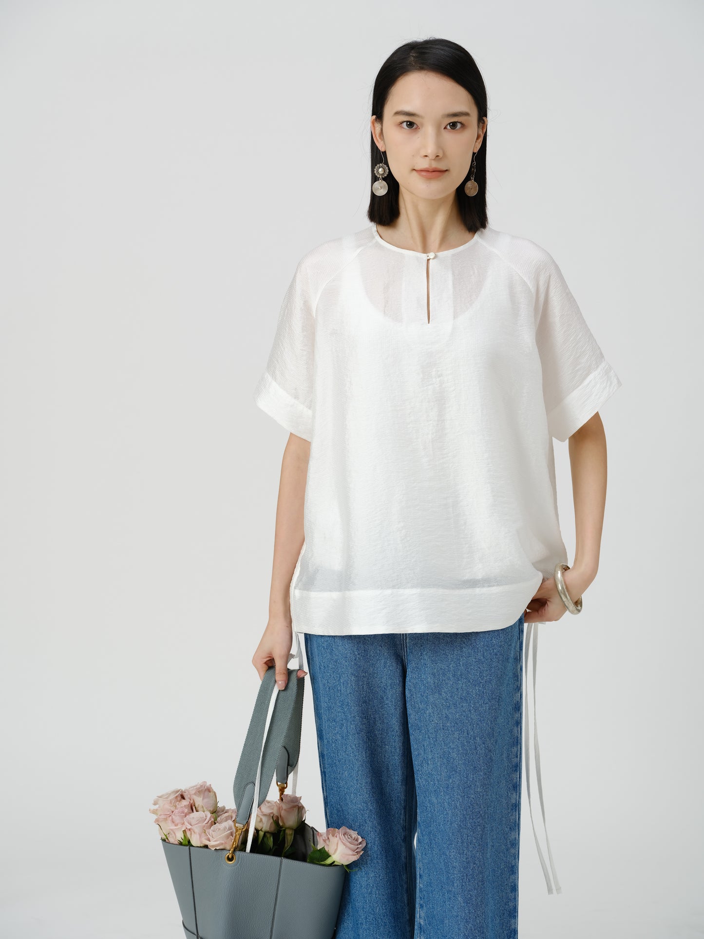 Jacquard Shine Relaxed Shirt