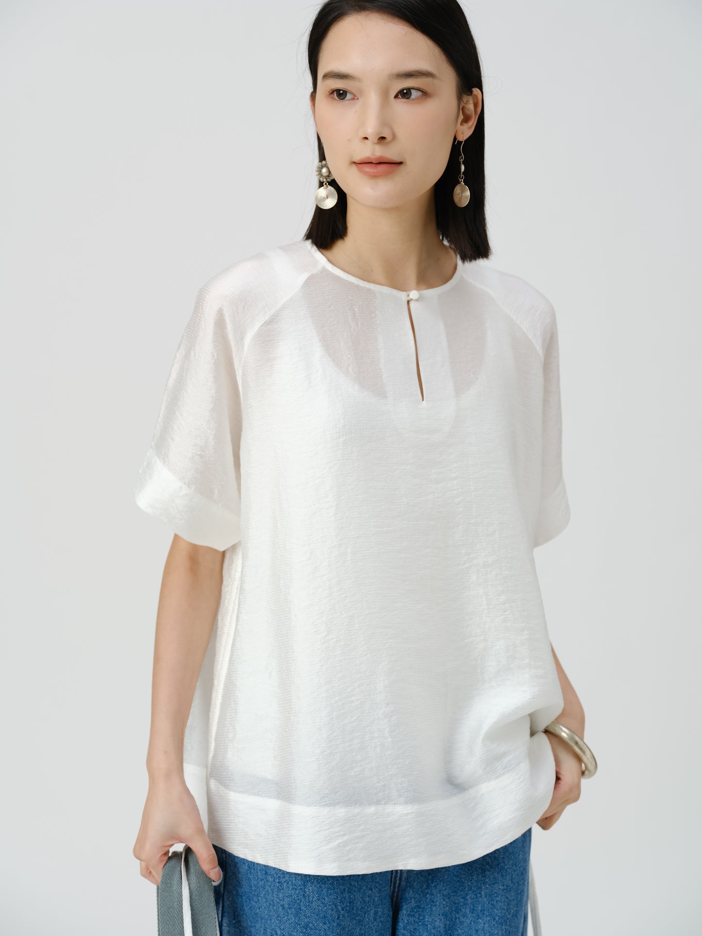 Jacquard Shine Relaxed Shirt