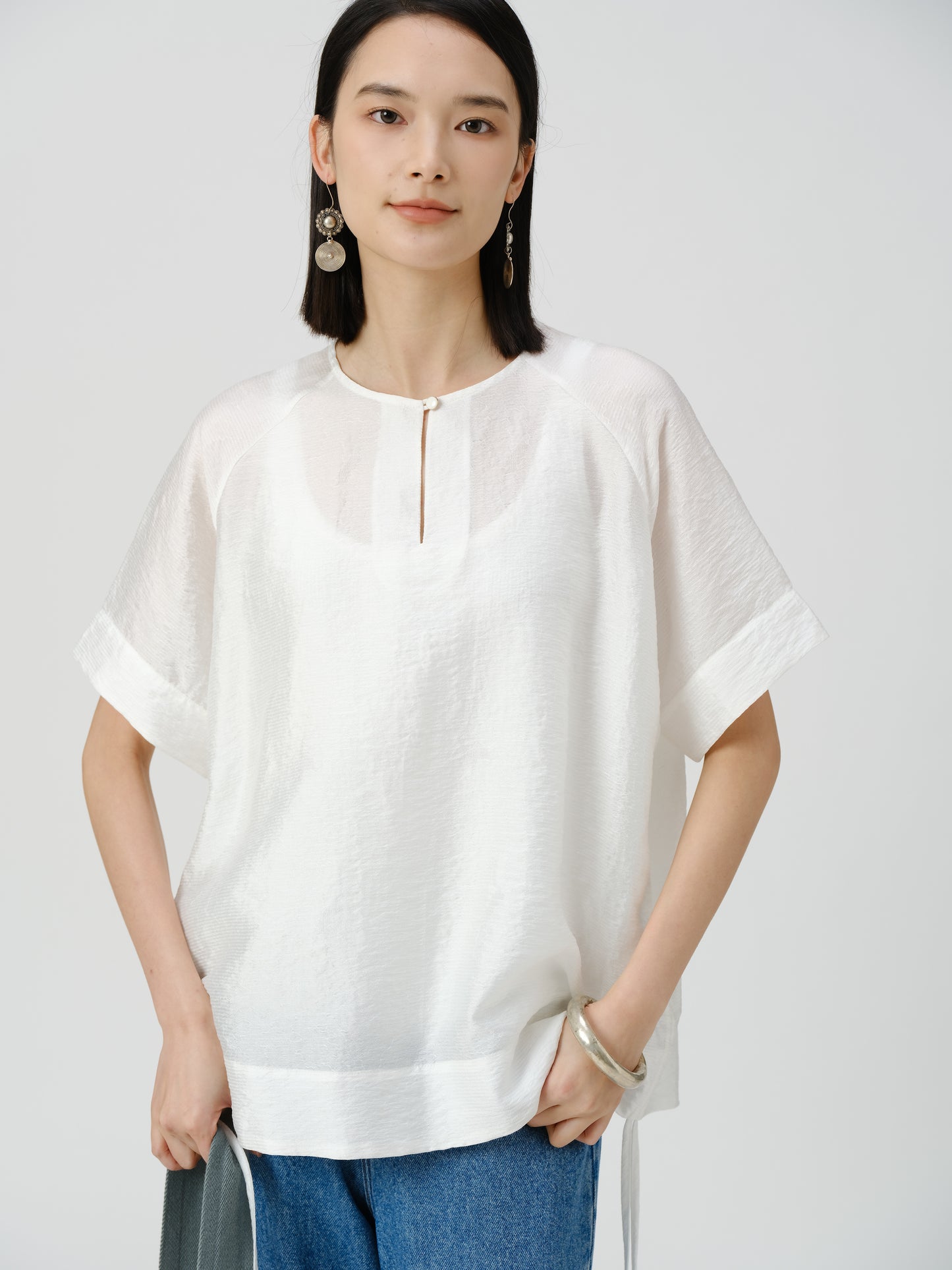 Jacquard Shine Relaxed Shirt