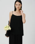 Elegant Pleated Tank Top