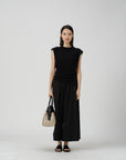 Wide-Leg Culotte Pants