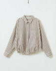 Relaxed Striped Drawstring Shirt