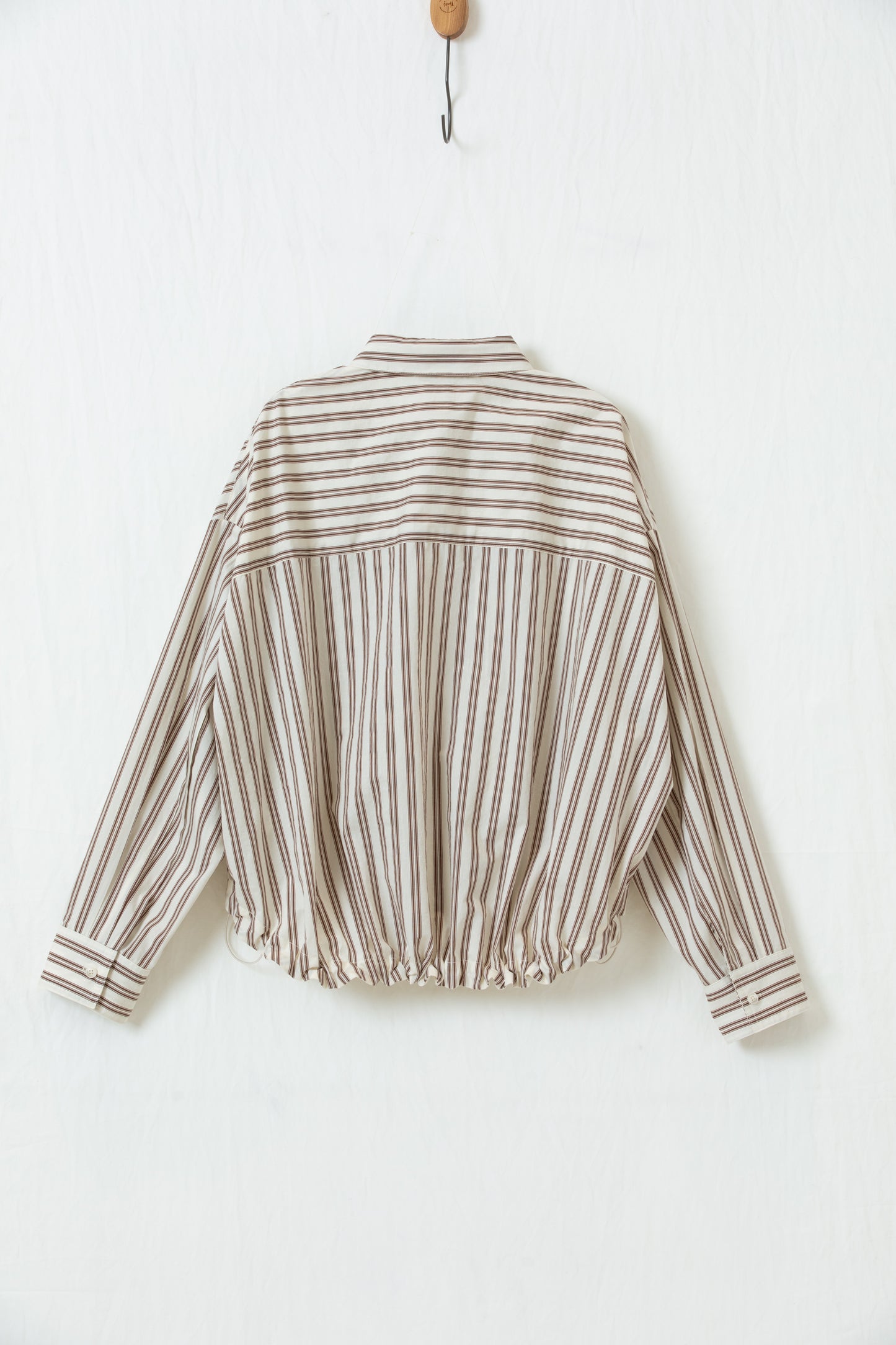 Relaxed Striped Drawstring Shirt