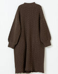 Classic Cable Knit Wool Cardigan