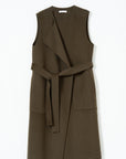 Modern Wool-Blend Long Vest