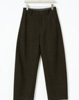 Wool-Blend Curve-Line Trousers