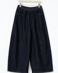 Full Elastic Waist Wide-Leg Jeans