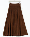 Knit A-Line Pleated Skirt