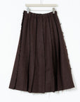 Raw-Edge Herringbone Skirt