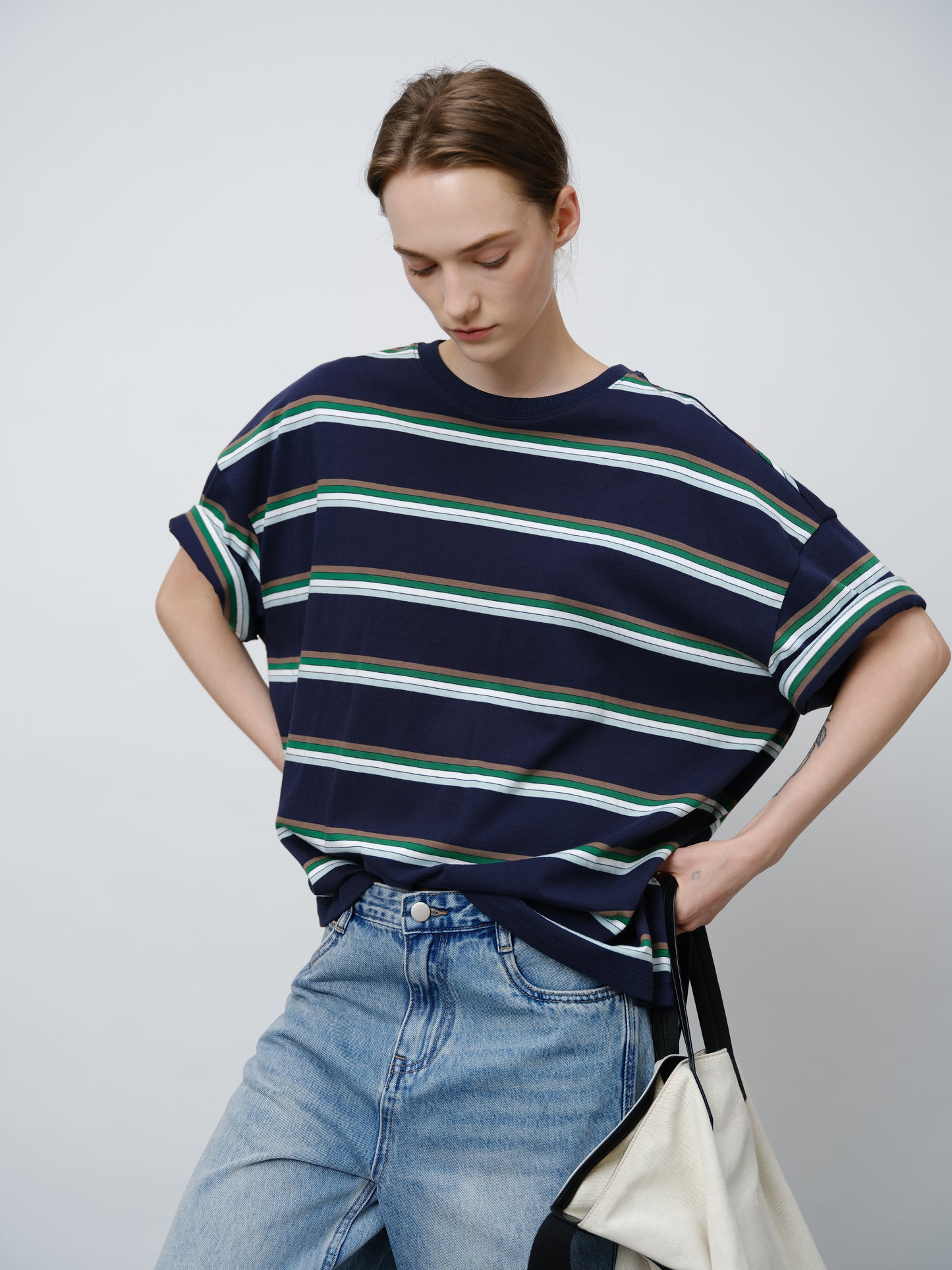 Striped Colorblock T-Shirt
