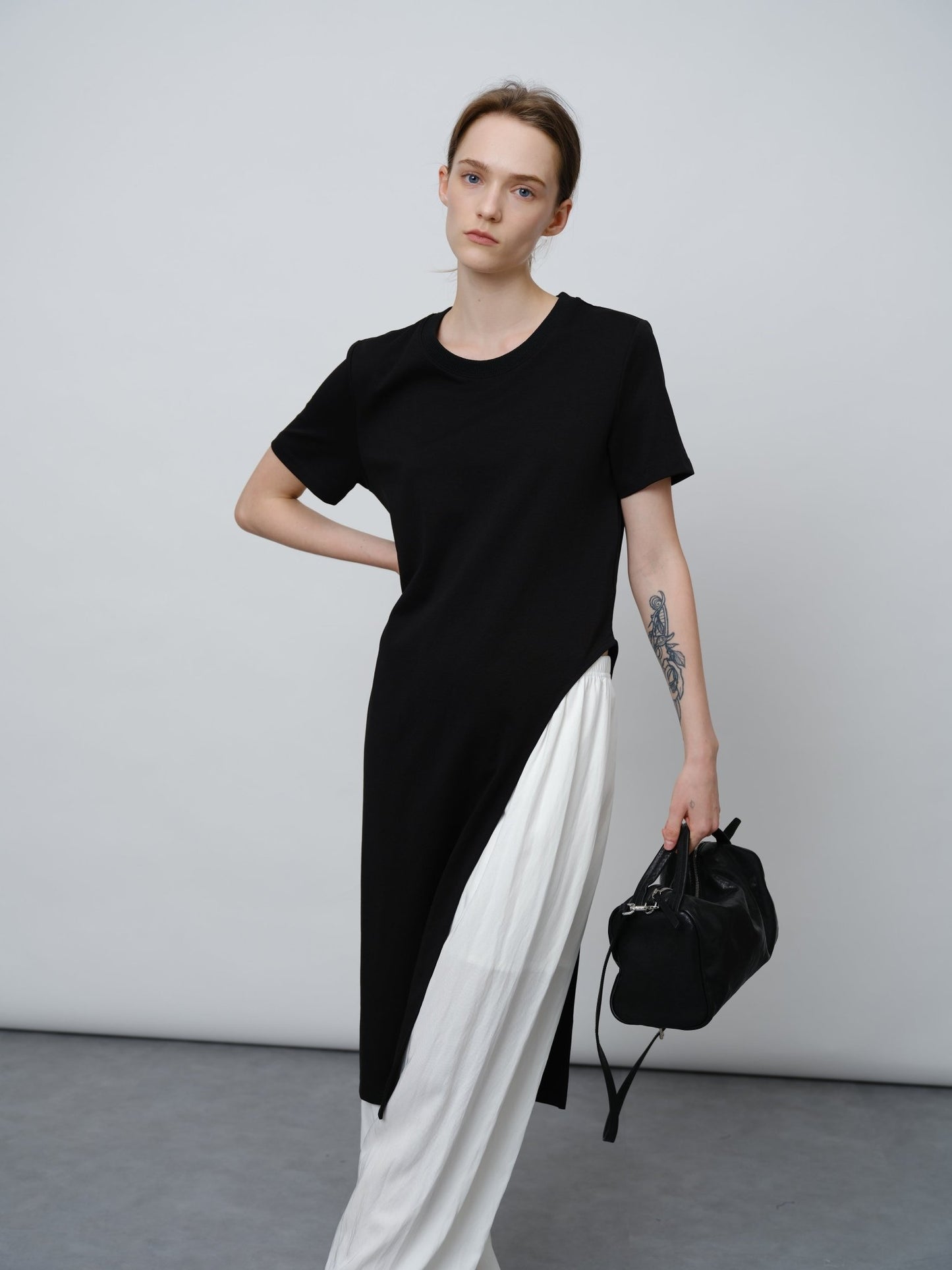 Asymmetric Slash - Hem Tee - UNIQUE ATTRACTION