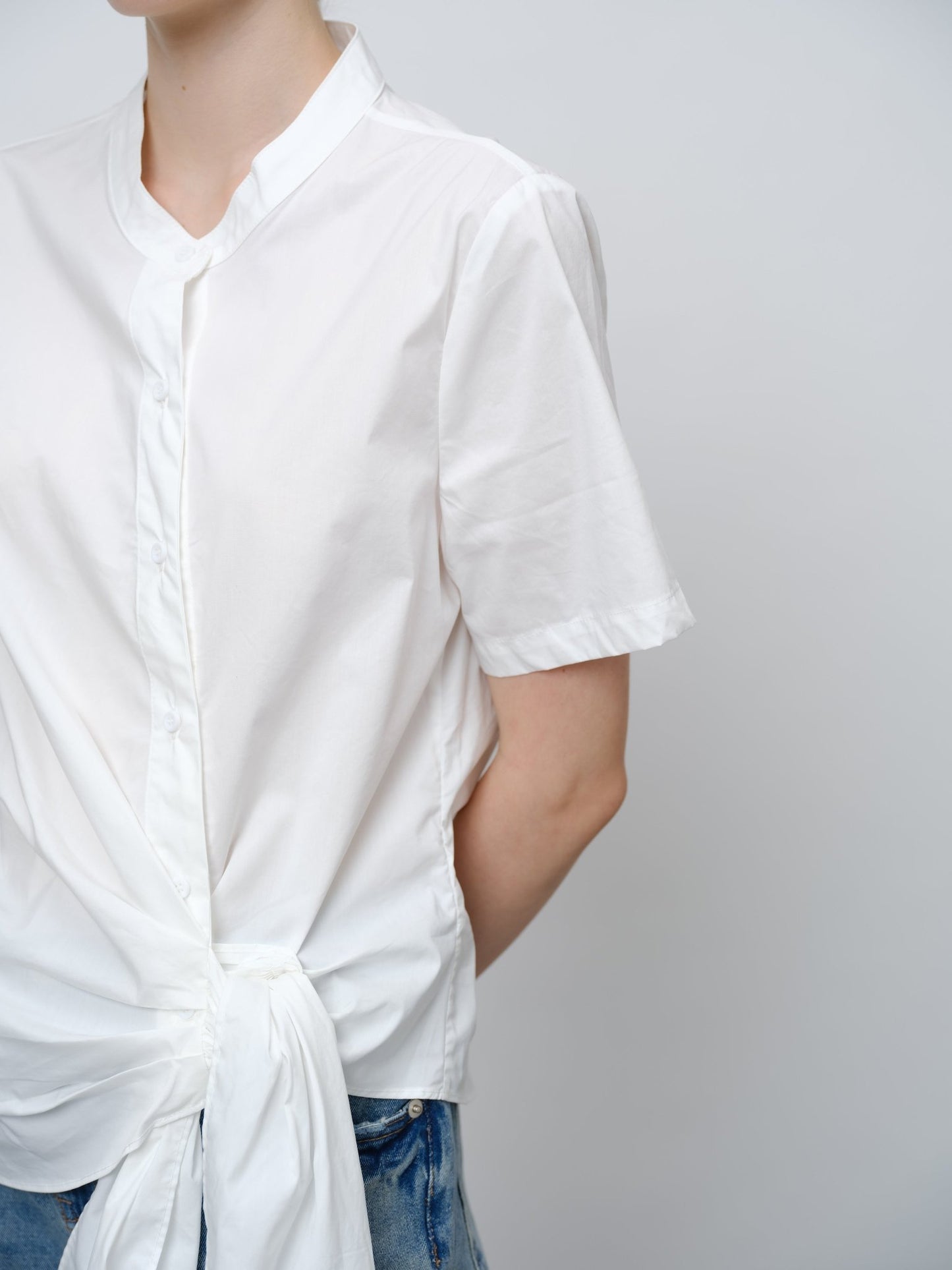 Asymmetry Wrap Shirt - UNIQUE ATTRACTION