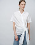 Asymmetry Wrap Shirt - UNIQUE ATTRACTION