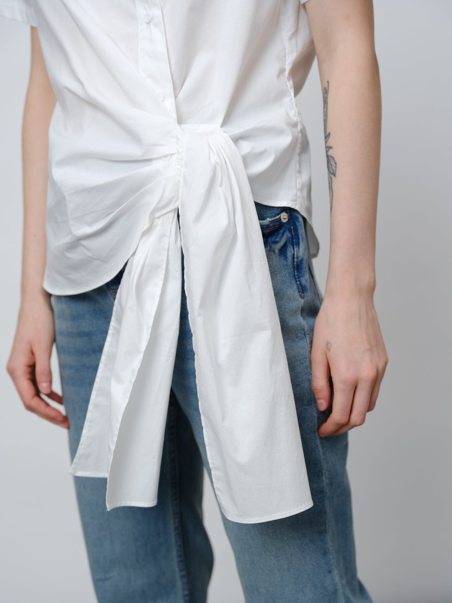 Asymmetry Wrap Shirt - UNIQUE ATTRACTION