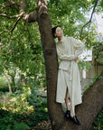 Belted Tencel Trench Dress - UNIQUE ATTRACTION