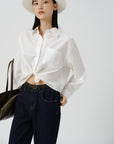 Crisp Drape Boxy Shirt - UNIQUE ATTRACTION