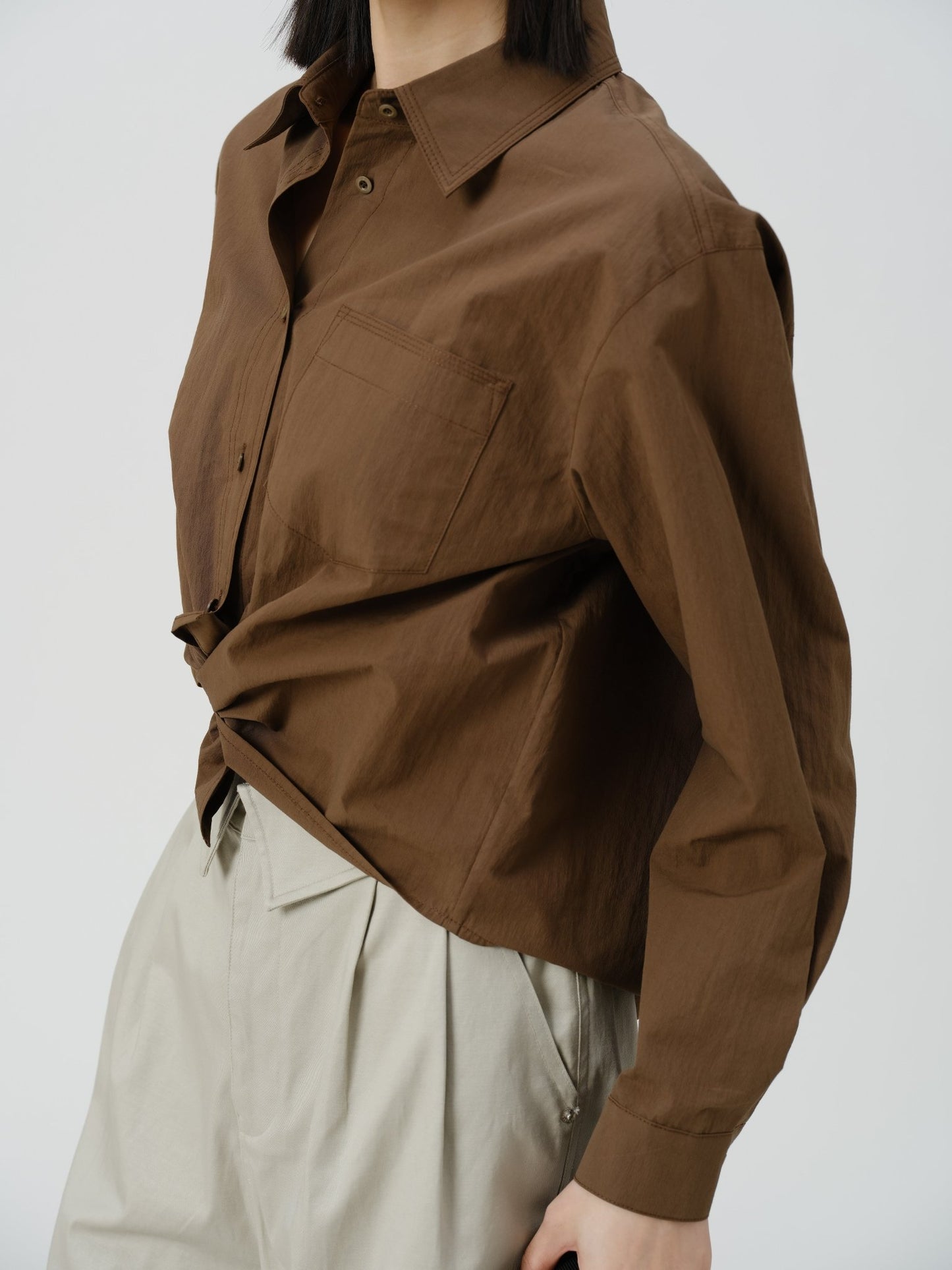 Crisp Drape Boxy Shirt - UNIQUE ATTRACTION