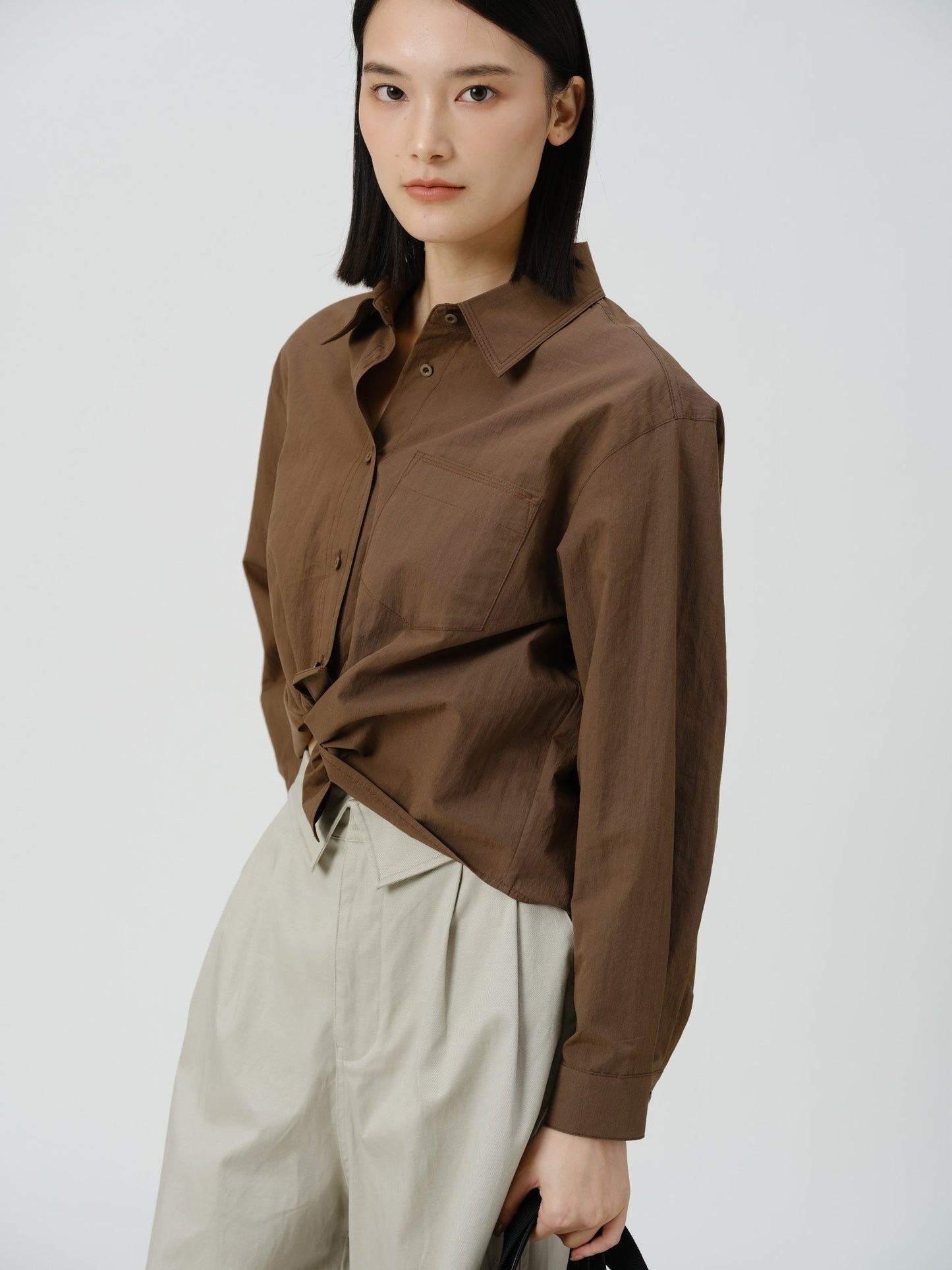Crisp Drape Boxy Shirt - UNIQUE ATTRACTION