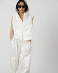 Cropped Utility Vest - UNIQUE ATTRACTION