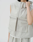 Cropped Utility Vest - UNIQUE ATTRACTION