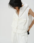 Cropped Utility Vest - UNIQUE ATTRACTION