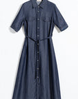 Denim Tie - Waist Dress - UNIQUE ATTRACTION