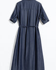 Denim Tie - Waist Dress - UNIQUE ATTRACTION