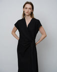 Luxury Pima Cotton Twist - Waist Dress - UNIQUE ATTRACTION