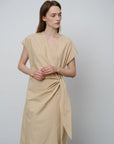 Luxury Pima Cotton Twist - Waist Dress - UNIQUE ATTRACTION