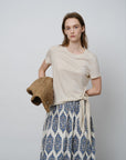 Minimalist Silk Wrap Top - UNIQUE ATTRACTION